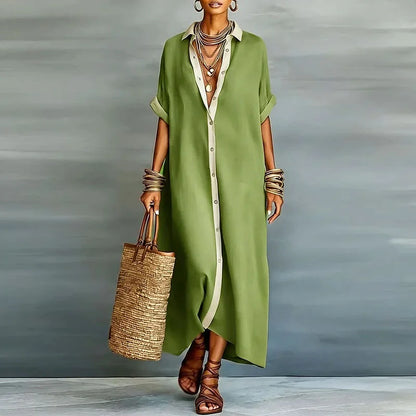 Anastasia™ | Long Button-Front Shirt Dress