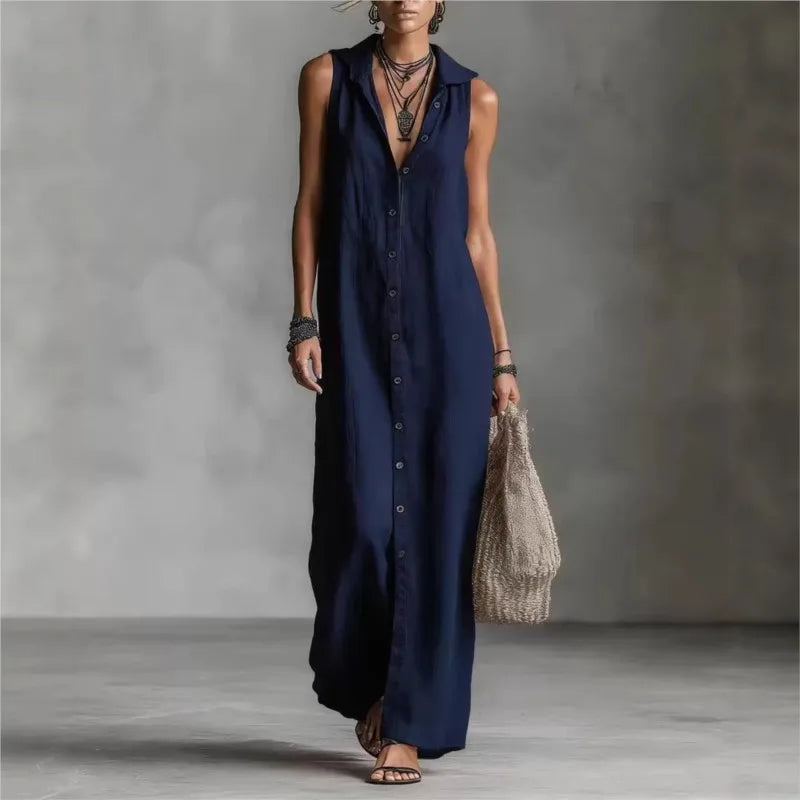 Penelope | Casual V-Neck Midi Dress