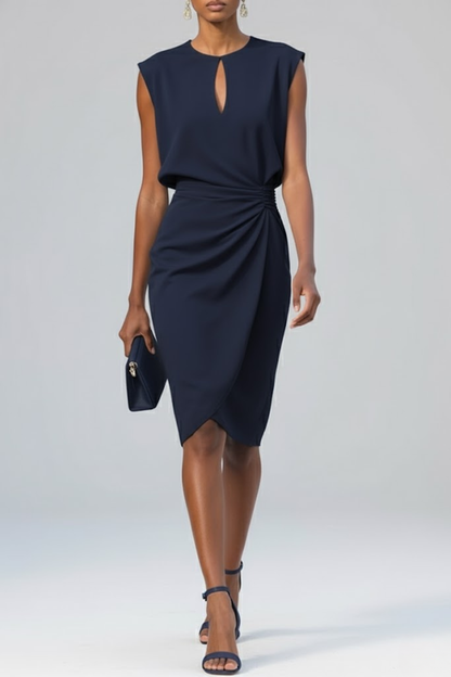 Éloise™ Keyhole Draped Midi Dress