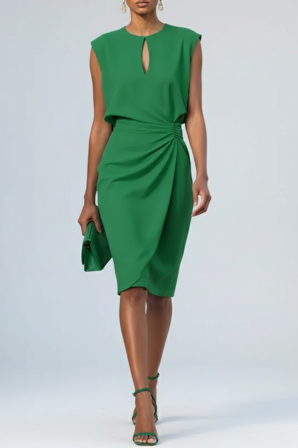 Éloise™ Keyhole Draped Midi Dress