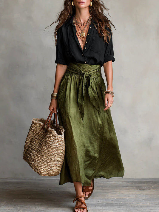 Camilla™ Tie-Waist Two-Piece Midi Set