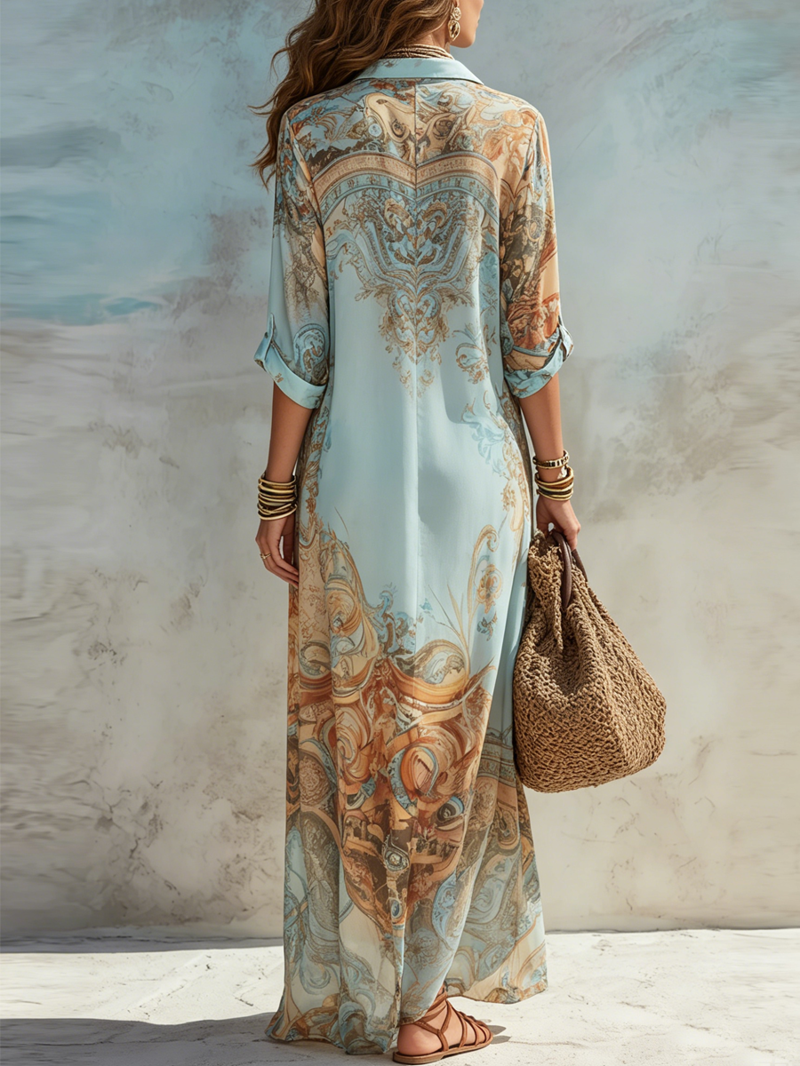 Lorna™ Mediterranean Shirt Dress