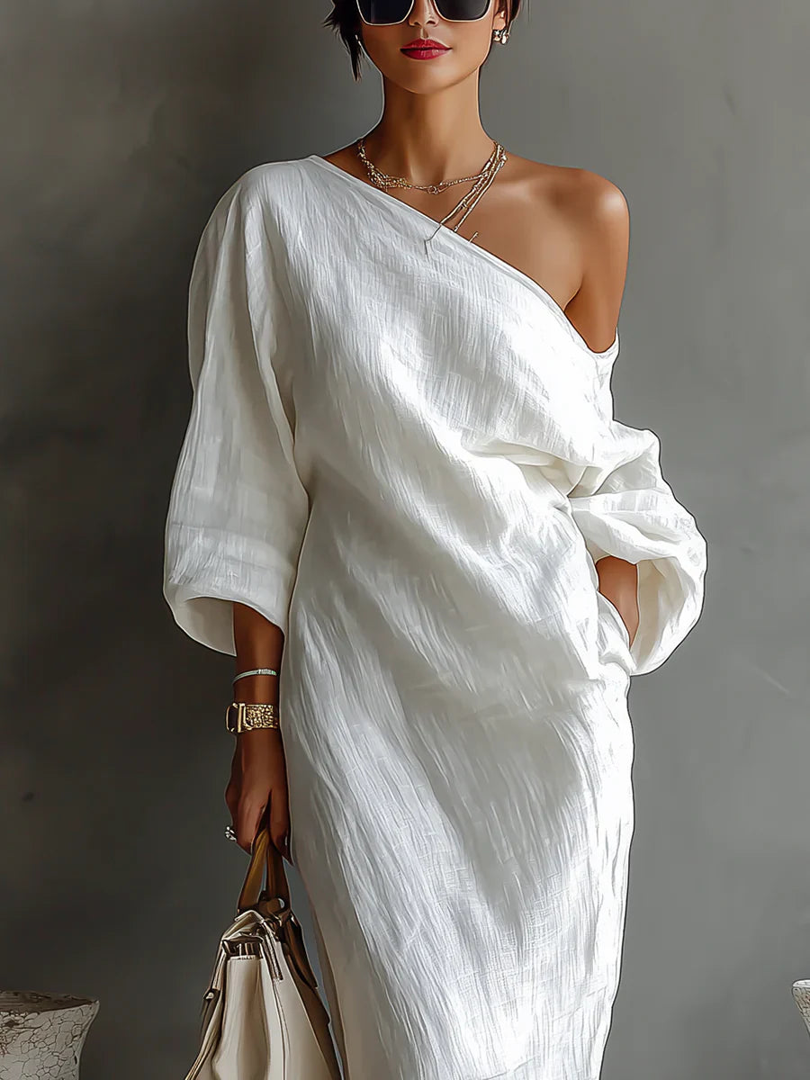 Melissa | Asymmetric One-Shoulder Maxi Dress