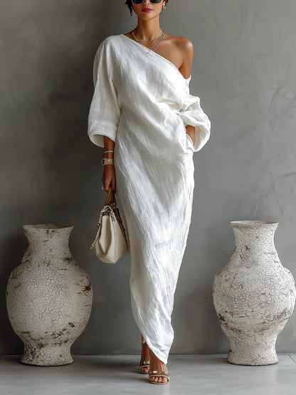Melissa | Asymmetric One-Shoulder Maxi Dress