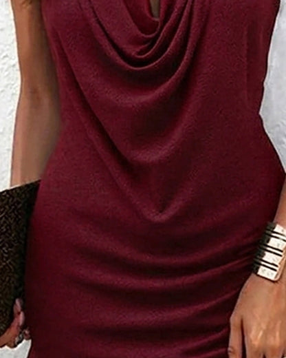 Delphine™ Cowl Neck Sleeveless Dress