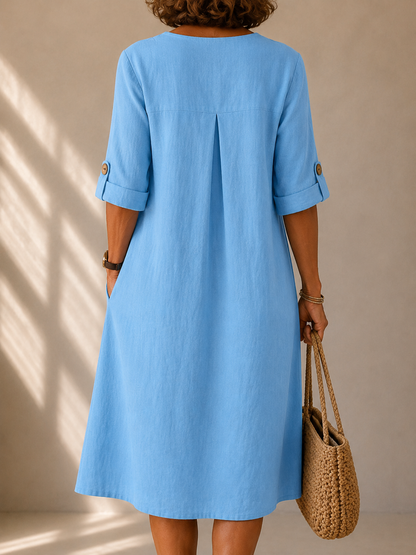 Amelia™ Button Dress