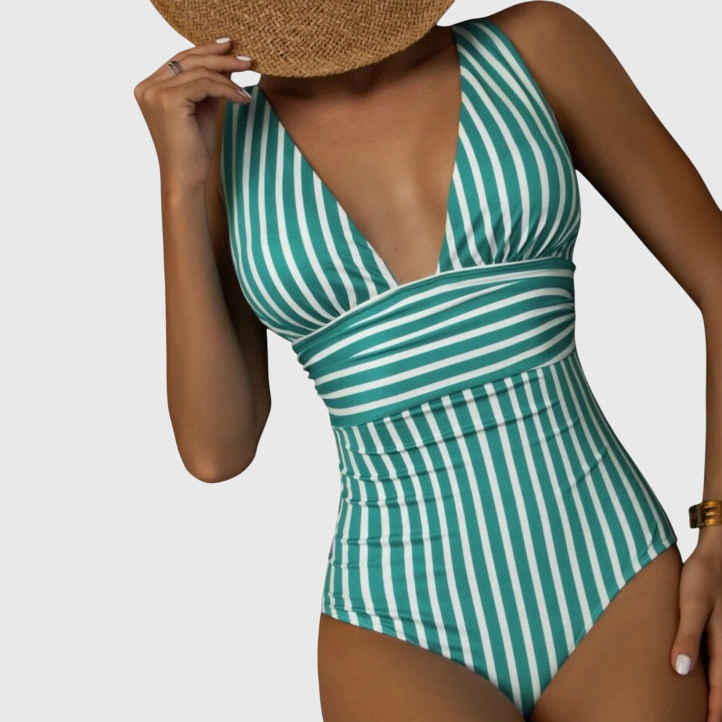 Coral | Stripe One-Piece Swimsuit