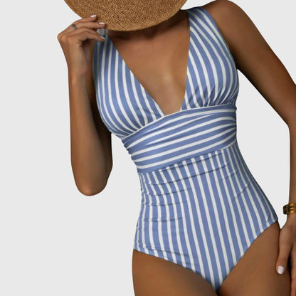 Coral | Stripe One-Piece Swimsuit