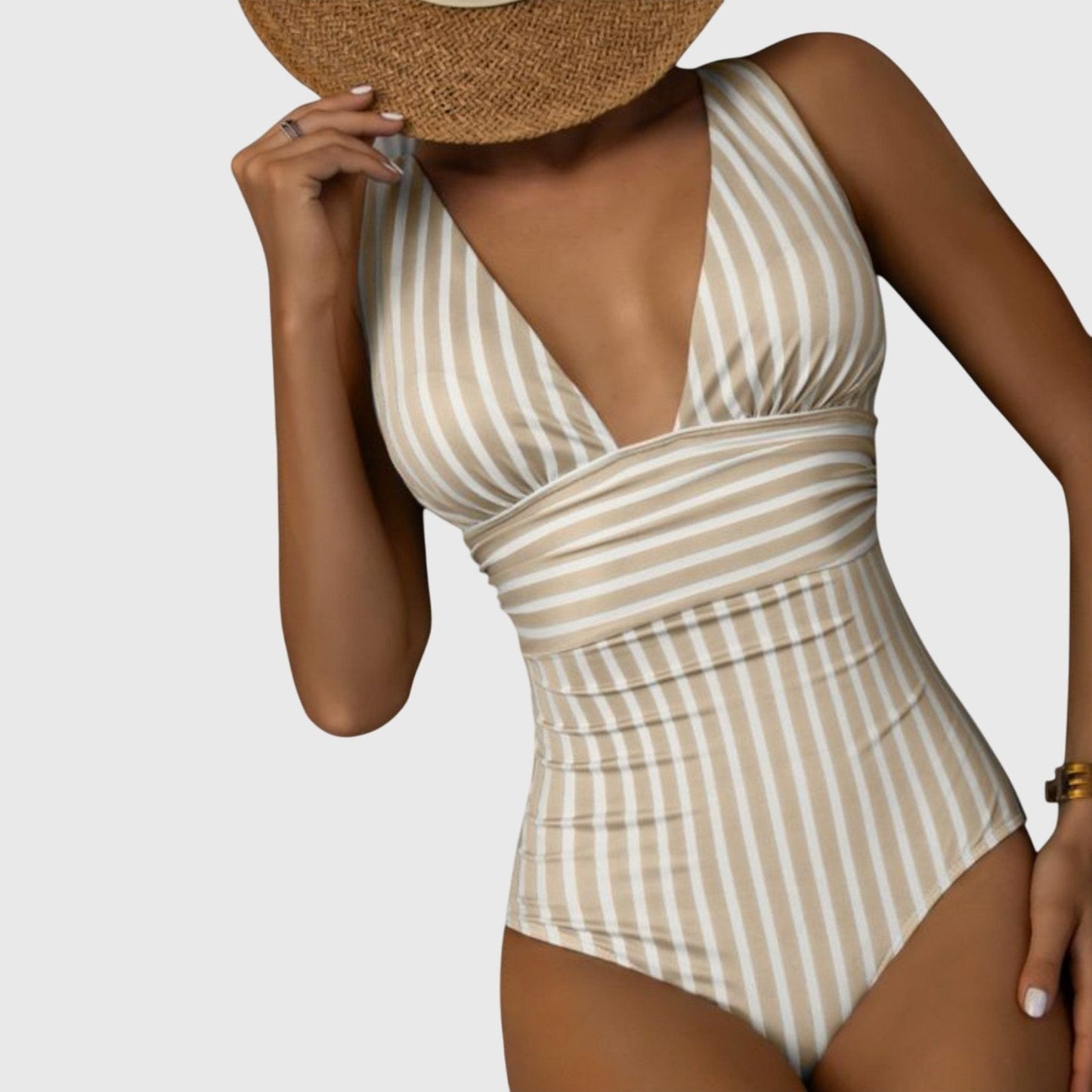 Coral | Stripe One-Piece Swimsuit