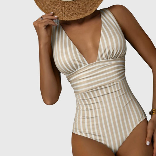 Coral | Stripe One-Piece Swimsuit