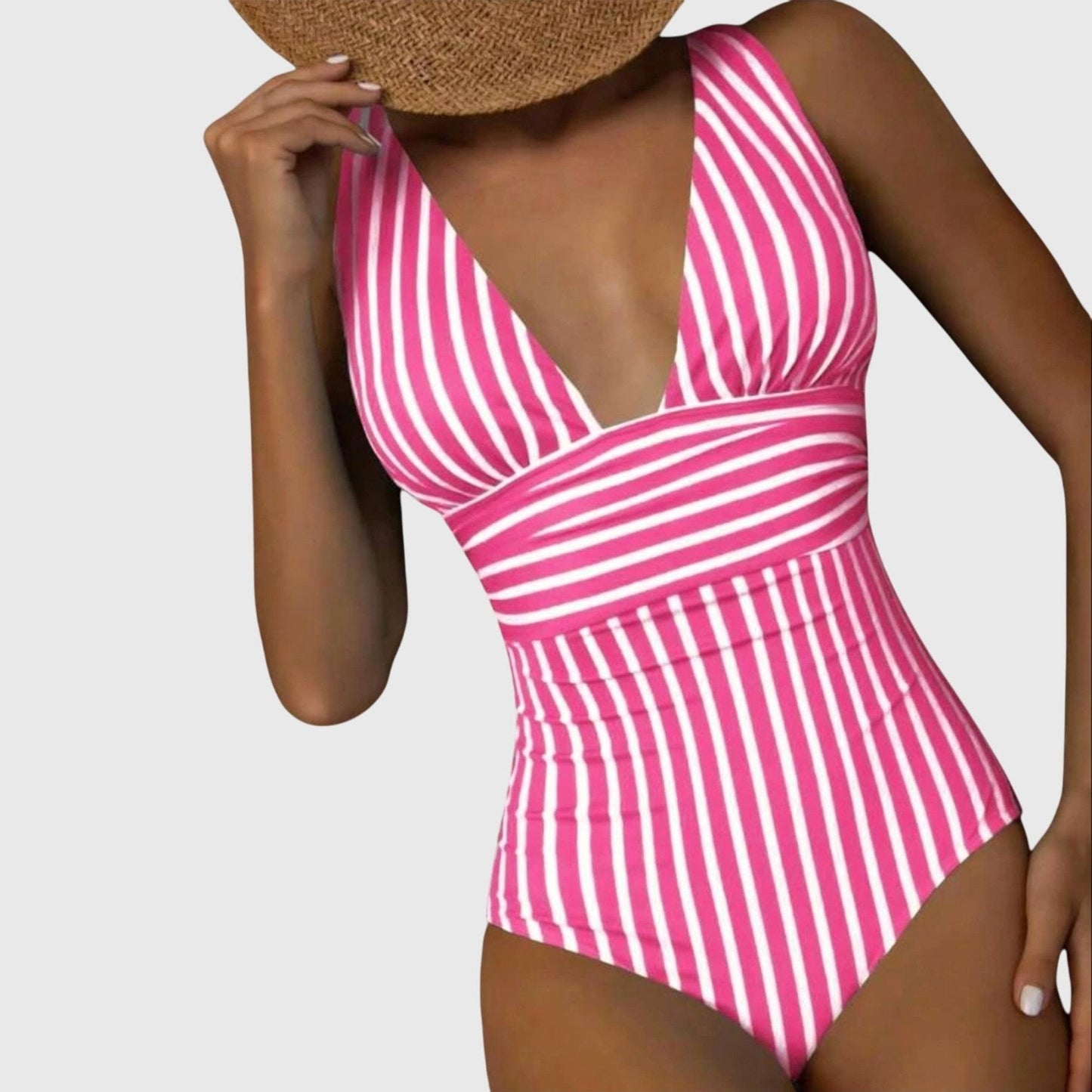 Coral | Stripe One-Piece Swimsuit
