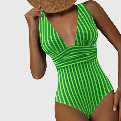 Coral | Stripe One-Piece Swimsuit