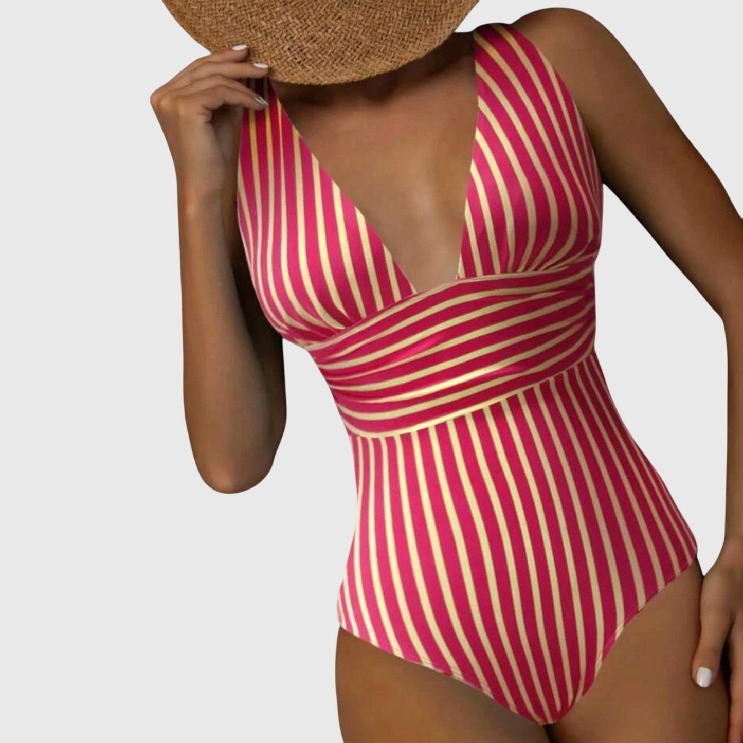 Coral | Stripe One-Piece Swimsuit