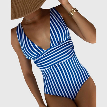 Coral | Stripe One-Piece Swimsuit