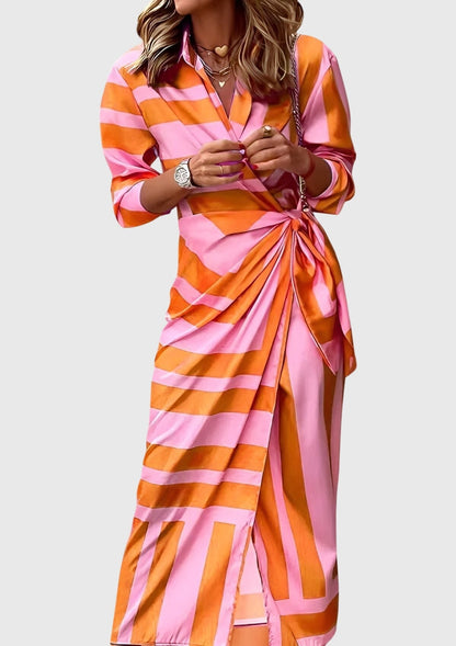 Reign | Wrap-Style Printed Midi Dress