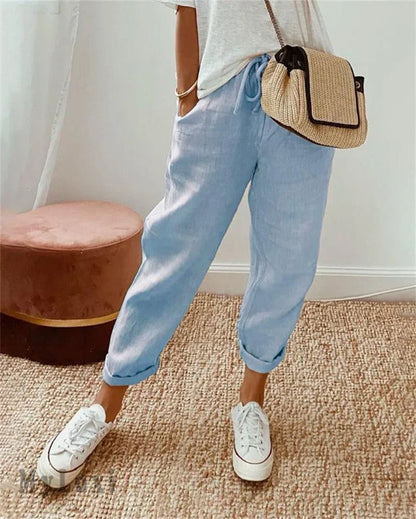 Harper | Relaxed Linen Casual Trousers