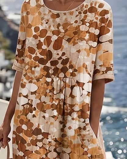 Fleurette™ Floral Print Pocket Midi Dress
