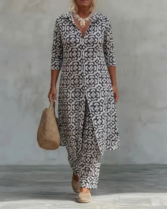 Sara | Button-Front Two-Piece Set