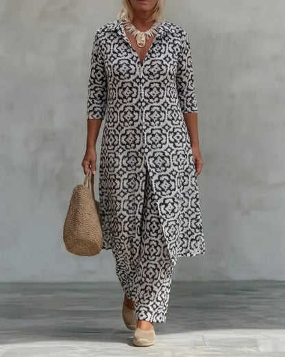 Sara | Button-Front Two-Piece Set