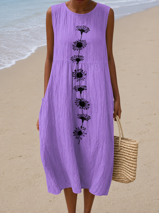 Emma™ Violet Bloom Midi Dress