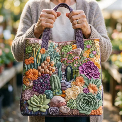 Succulent Garden | Quilted Tote Bag