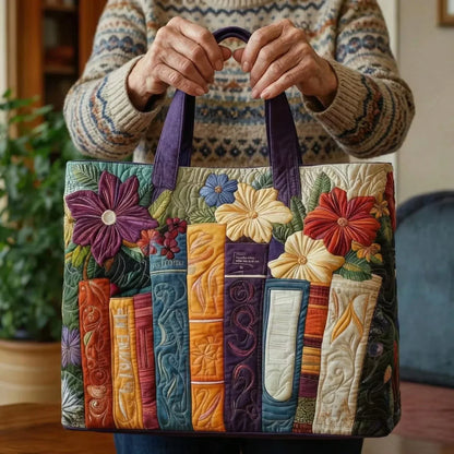 Book Lovers | Quilted Tote Bag