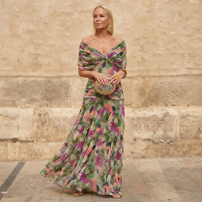 Florendra™ Off-Shoulder Floral Maxi Dress