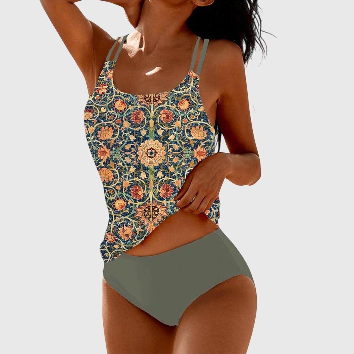 Lina | Exotic Print Swimsuit Set with UV Protection