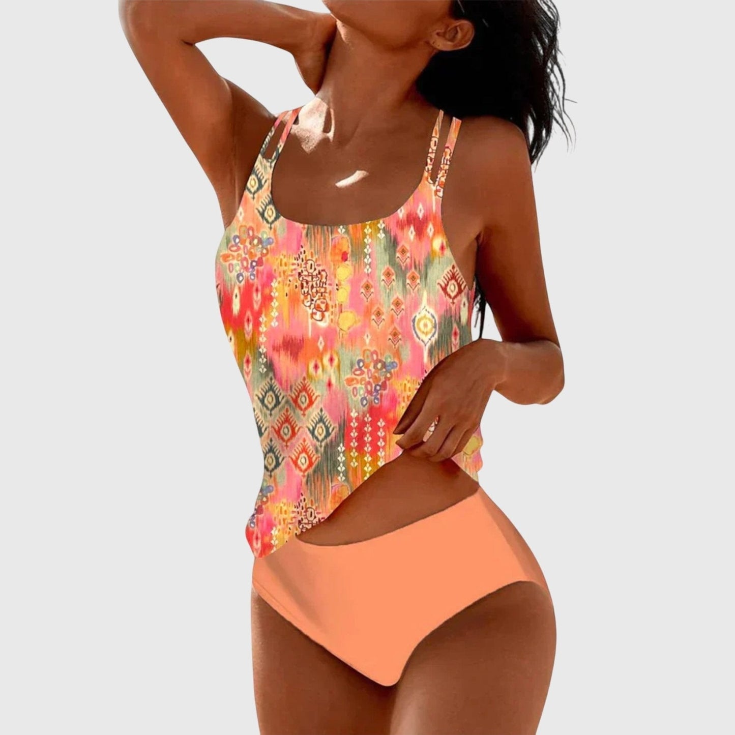 Lina | Exotic Print Swimsuit Set with UV Protection
