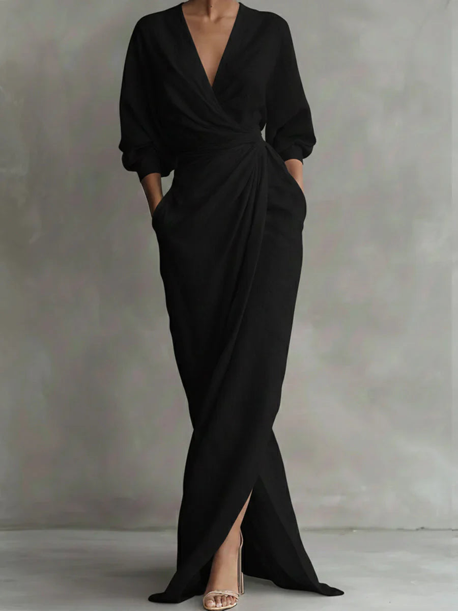 Paige | Elegant Relaxed V-Neck Dress
