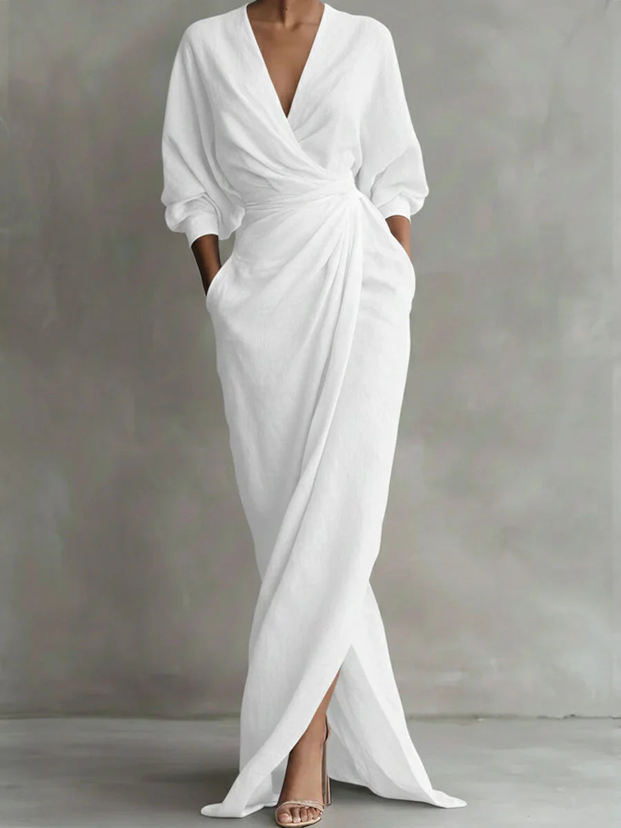 Paige | Elegant Relaxed V-Neck Dress