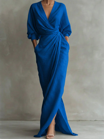 Paige | Elegant Relaxed V-Neck Dress