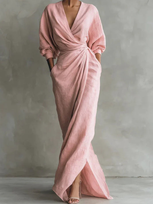Paige | Elegant Relaxed V-Neck Dress