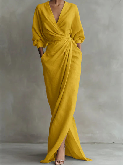 Paige | Elegant Relaxed V-Neck Dress