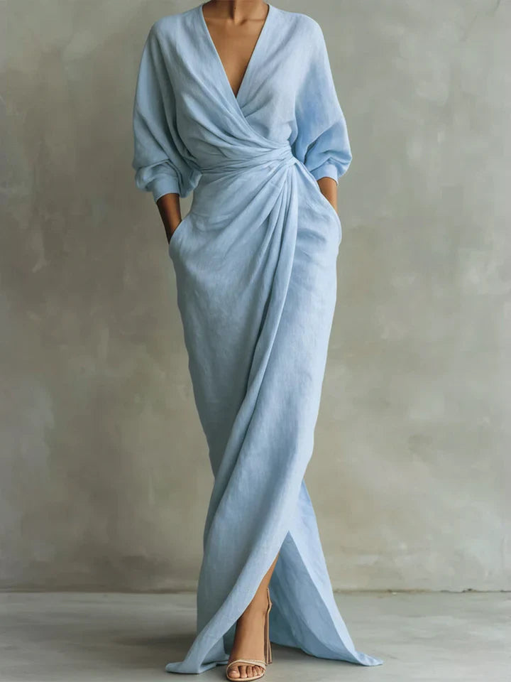 Paige | Elegant Relaxed V-Neck Dress