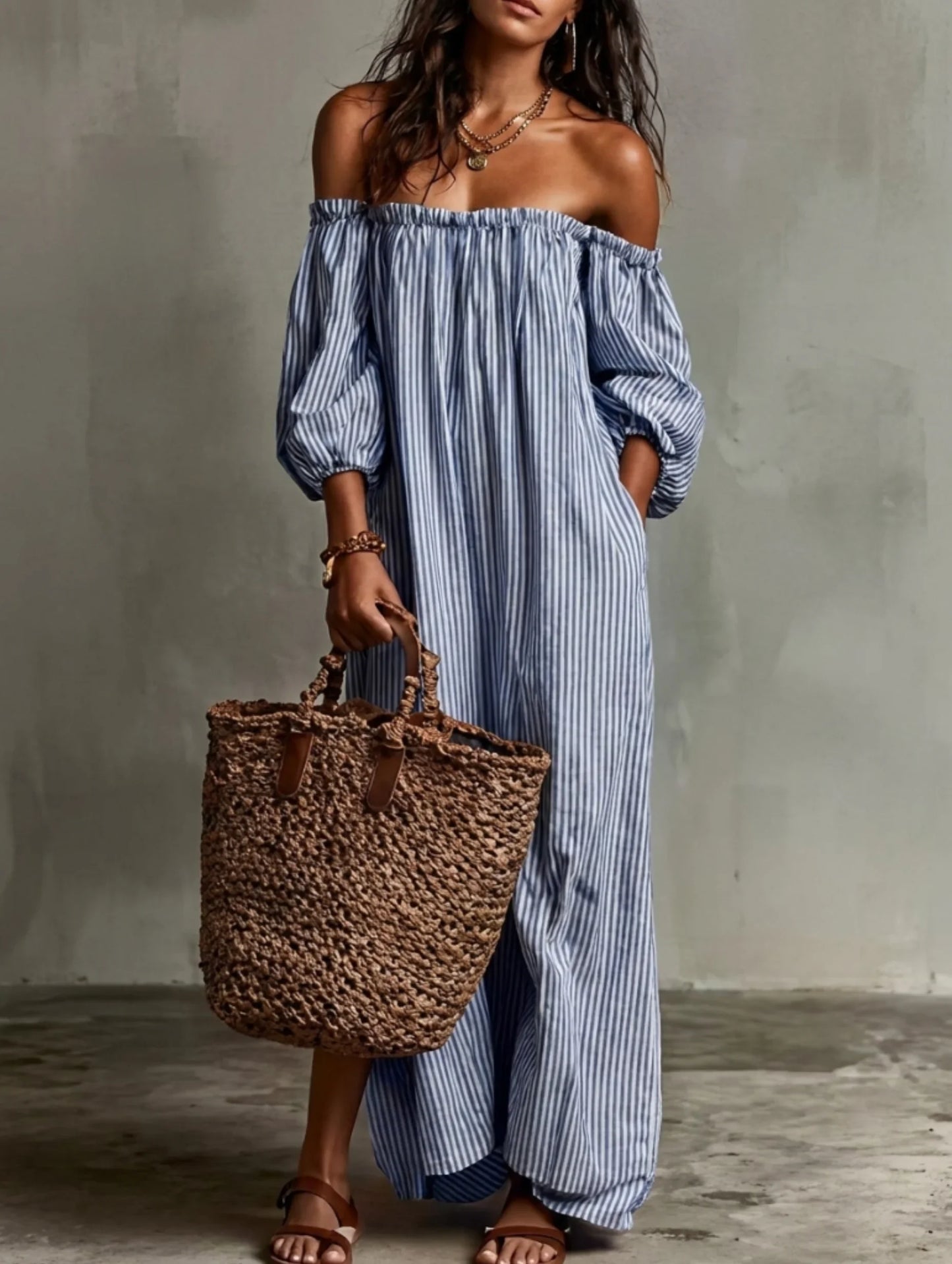 Eliana | Flowing Off-Shoulder Maxi Dress