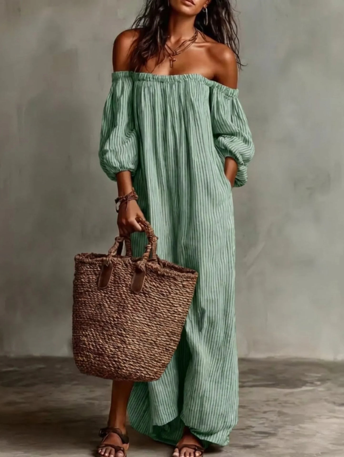 Eliana | Flowing Off-Shoulder Maxi Dress