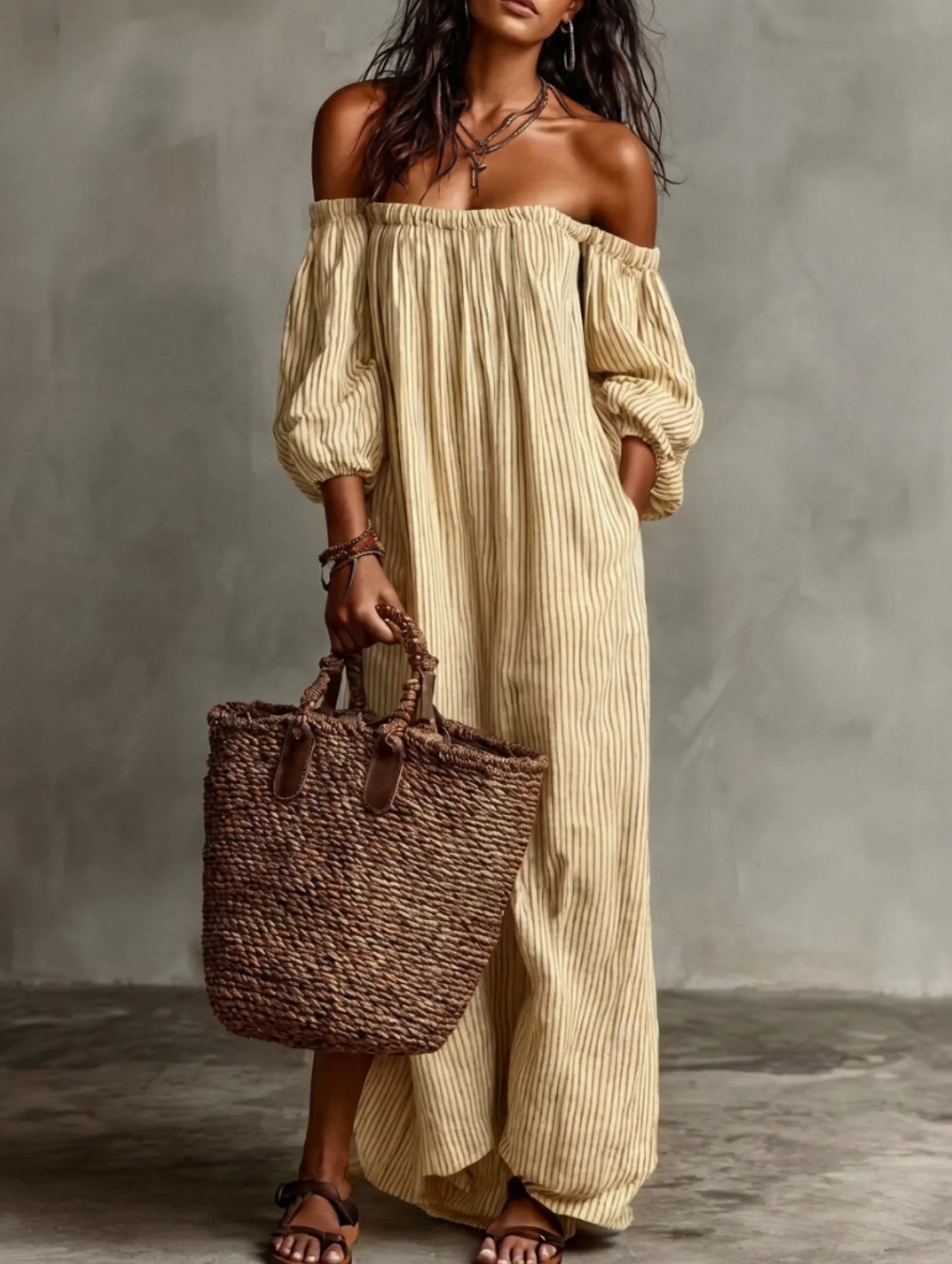 Eliana | Flowing Off-Shoulder Maxi Dress